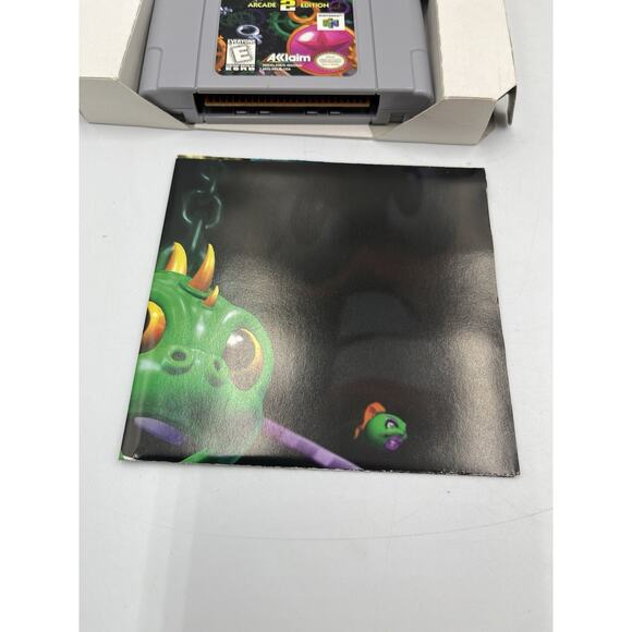 N64 Nintendo 64 BUST-A-MOVE 2 CIB Complete Box Game Arcade Edition Poster Reg - Picture 6 of 16